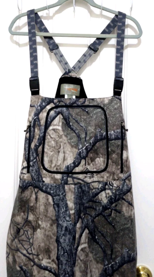 SITKA Mothwing Mountain Mimicy Camouflage 2.0 Bibs Pants XL Suspenders Fleece - Image 2 of 4