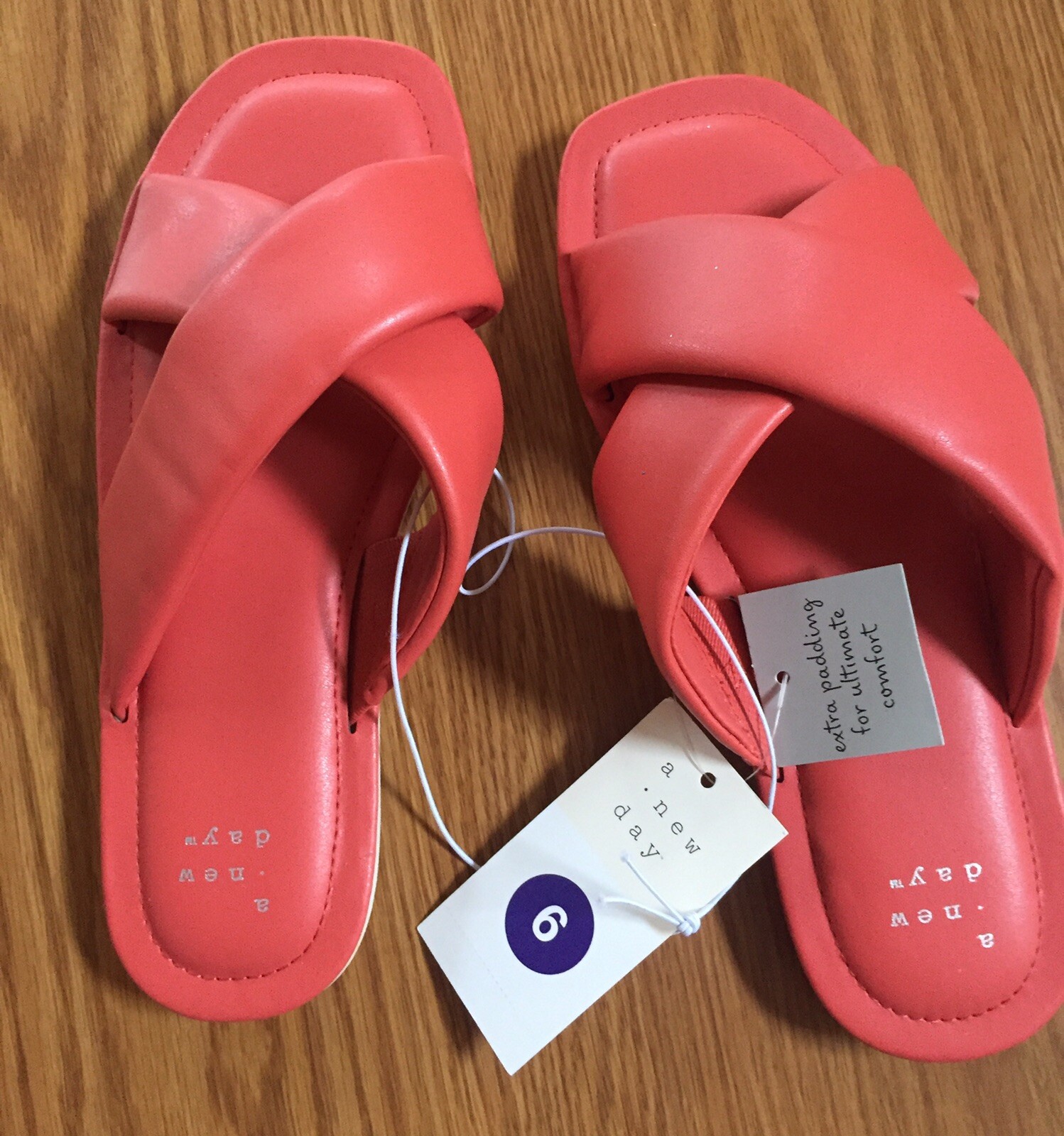 APL Sandali da donna margherita con cinturino incrociato slide Un nuovo giorno corallo 6 rosa