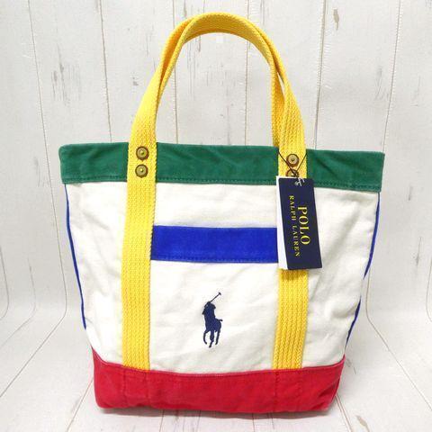 バッグ POLO RALPH LAUREN LIMITED EDITION OF 500 Polo Ralph Lauren Canvas Small Tote Bag Multicolor Limited