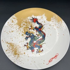 Ed Hardy Life Dragon Dinner Plate
