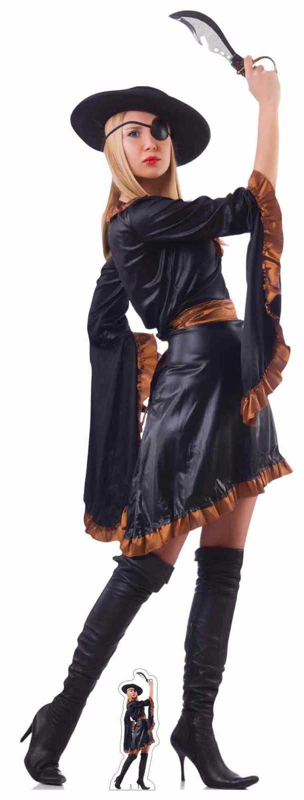 Female Pirate with Eye Patch Cardboard Cutout / Standup / Standee - Buccaneer