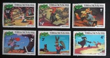 TURKS & CAICOS Sc# 496-501  DISNEY CHRISTMAS ISSUE Short set of 6 stamps 1981 MH