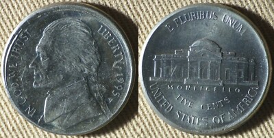 Error : 1995P Nickel Broadstrike Almost Quarter Size IREC125