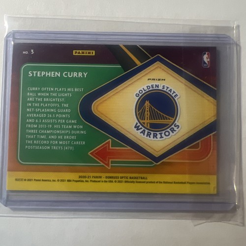 2020-21 Panini - Donruss Optic Express Lane Steph Curry - #3 - GS Warriors - Picture 2 of 2