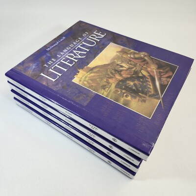 McDougal Littell Language of Literature Large Type Textbook Homeschool APH 4 Vol