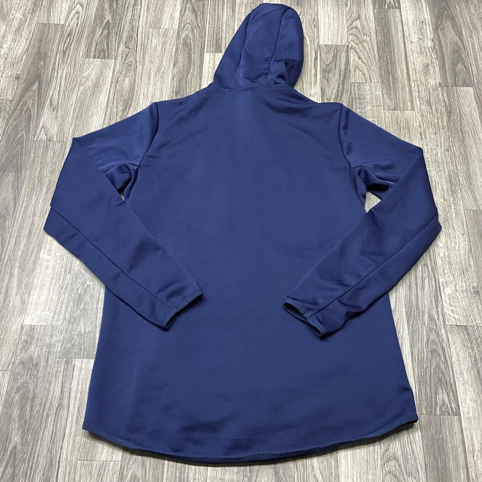 TYR Full Zip Up Stretch Blue Hooded Sweatshirt Hoodie Men's Size Medium - Image 3 of 4