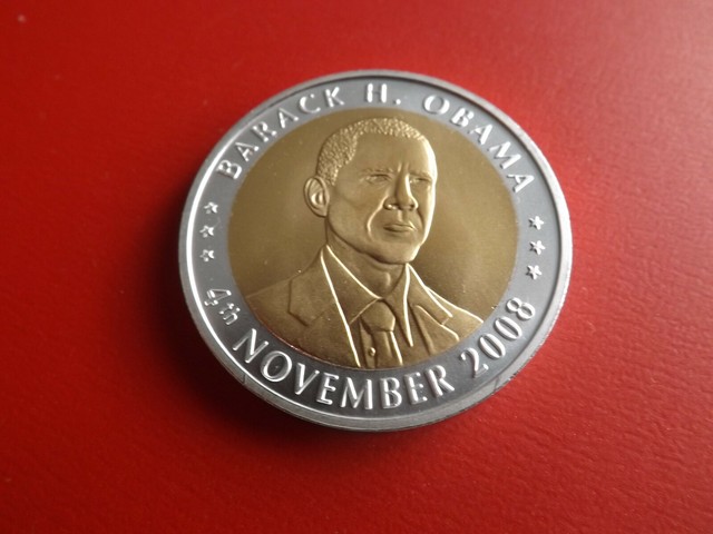 Us Prasident Barack Obama Medaille Mit Gold Silber Veredelt Ca 40mm Kof5 Ebay