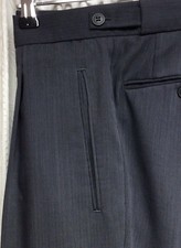 MASTERHAND GREY HERRINGBONE LIGHTWEIGHT WEDDING MORNING FORMAL TROUSER 32"-40"