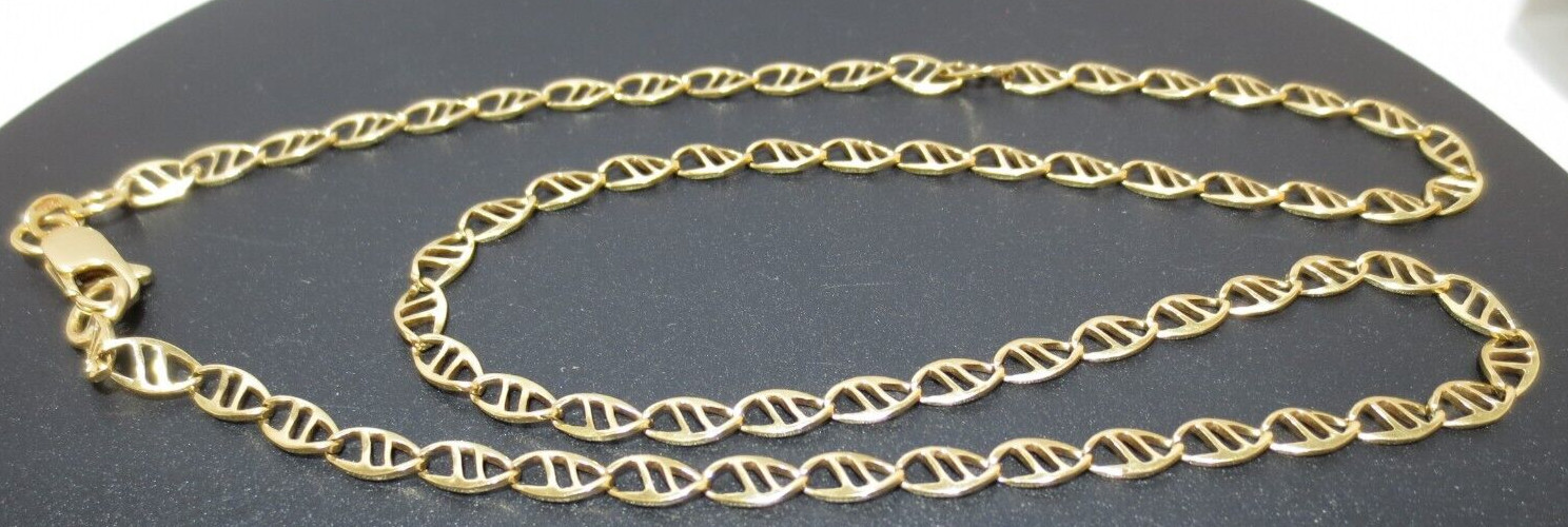 .750 18K YG GUCCI LINK CHAIN 17" LONG 3.90 MM WIDE  9.35 grams (AI-1909) image 7