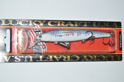 lucky craft slender pointer 112mr  white flash 4 3/8'' suspending jerkbait