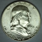 1951 S Franklin BU Silver Half Dollar 50c US Coin Uncirculated San Francisco