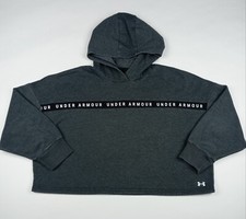 UNDER ARMOUR Hoodie Sweatshirt Sweater Women's Size Medium Pullover Cropped