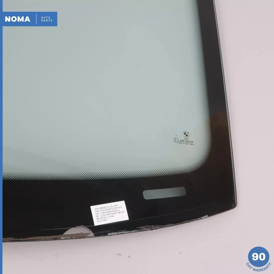 96-02 BMW Z3 E36 Front Windshield Window Glass 51318400512 OEM - Image 2 of 4