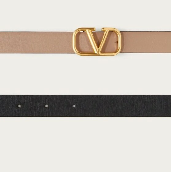 valentino belt women - REVERSIBLE VLOGO SIGNATURE BELT IN SHINY