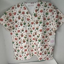 Nurse Scrubs Christmas Micro Flex Size XL Christmas Uniform Same Day Shipping