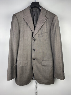 Raffaele Caruso Herren Blazer 130s Wolle Knopf Italienisch Sport Sakko Größe L