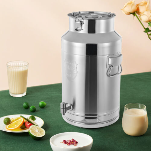 30L Edelstahl Milchkanne Wein Eimer Kessel Tragetasche Kanne Deckel 9,25 Gallonen mit Wasserhahn - Bild 11 von 15