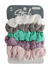 STYLIN' WOMEN'S / GIRLS HAIR SCRUNCHIES ELASTIC HAIR BANDS HAIR TIES LIGHT COLOR