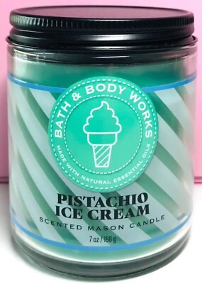 Bath & Body Works Pistachio Ice Cream Single Wick Scented Jar Candle Lot Of X5