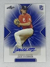 2021 LEAF PERFECT GAME BLUE JACK O’CONNOR PAPER RC AUTO # 14/15