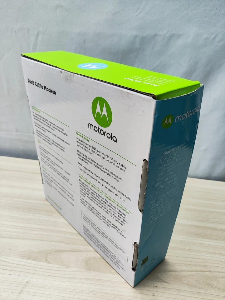 Motorola 24x8 Cable Modem Model MB7621 DOCSIS 3.0 1000+Mbps WiFi Router - Image 4 of 4