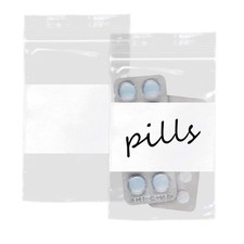 Clear Zipper Bags White Write-On Block Heavy Duty 4 Mil 1000 Count 4 x 6 in