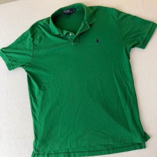 Polo Ralph Lauren Mens Green Short Sleeve Cotton Pique Polo Shirt Large