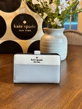 Kate Spade New York Madison Medium Compact Bifold Wallet - Platinum Grey