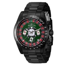 Invicta Speedway Roulette Casino 39.5mm Mens Watch Black Green Chronograph 44645