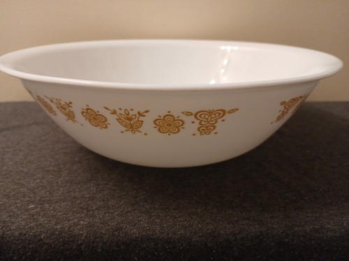 Vtg Corelle Butterfly Gold Lg Serving Bowl 10.25" Diameter 3.25" Deep Vegetables
