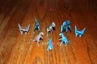 Lot of 8 Recast MPC Dinosaurs and Prehistoric Monsters - Marx, Timmee