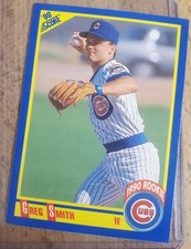 1990 Score Baseball Card #614 Greg Smith Rookie - Chicago Cubs . rookie card picture
