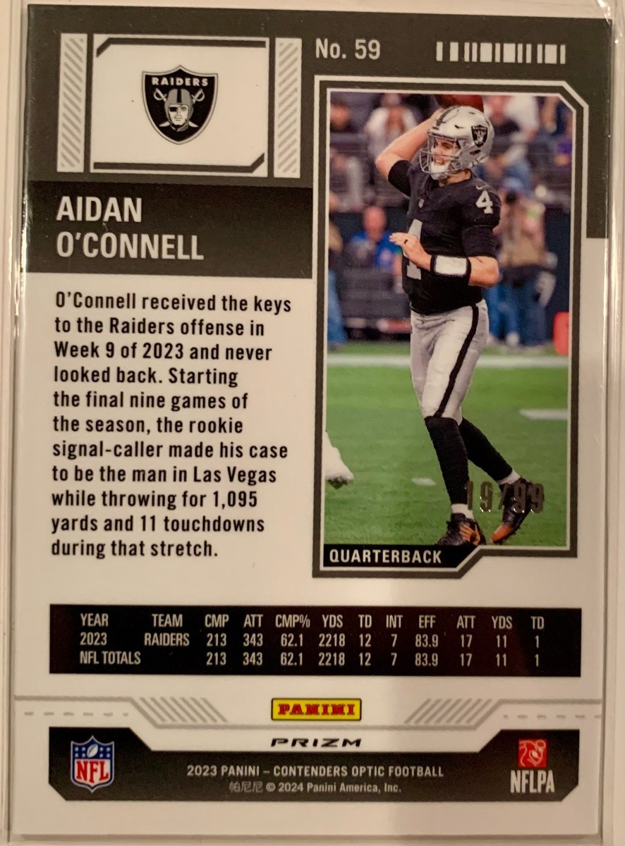 2023 Panini Contenders Optic Rookie Ticket Blue Prizm Aidan O