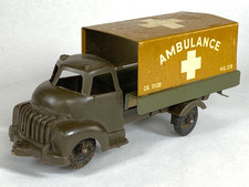 1940s-50's BANNER Toy US Army Ambulance Truck, Tin  Plastic - CB 9108 No. 219