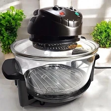 NutriChef Convection Toaster Oven & Air Fryer - Healthy Kitchen Glass Countertop