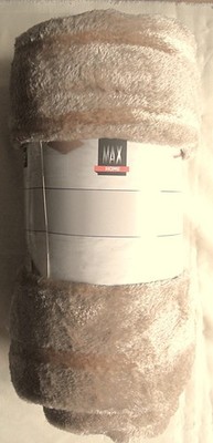 Max Home weiche Fleecedecke 150x200cm hellbraun beige groß kuschelig Überwurf Neu