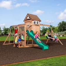 Kids Garden Playhouse Montpellier Outdoor Playcentre Large Swing Set Tree House