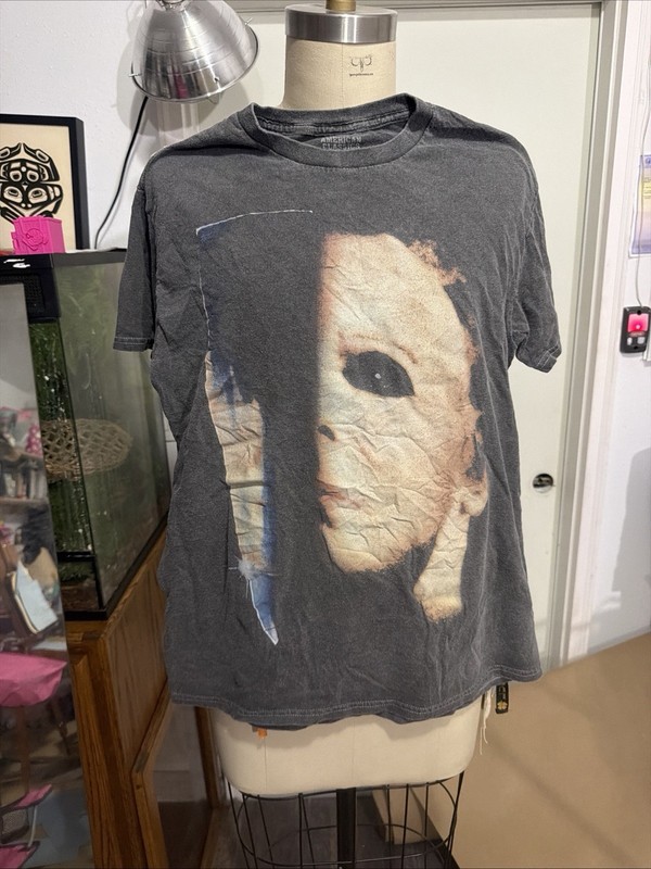 Halloween Mask Washed Cotton Micheal Meyers (S) Small, Adult S