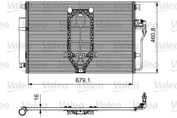 Condenseur de climatisation Valeo 812502 pour utilitaires OE 9065000554