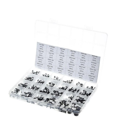 #ad 400PCS Electrolytic Capacitors 24 Values SMD Bypass Low Frequency Aluminum El... $33.74