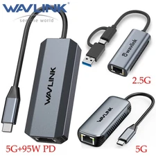 WAVLINK 5Gbps USB C to Ethernet Adapter 5000Mbps USB-C to RJ45 Network Converter