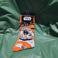 Star Wars BB-8 Droid Socks Orange Black Adult 6-12 Loot Crate Disney