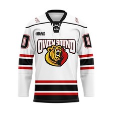 Owen Sound Attack Personalized 2025 White Lace Hockey Shirt S-5XL