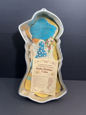 Vintage 1975 Wilton Holly Hobbie Cake Pan Party Pan w/ Insert & Instructions USA