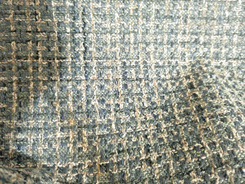 Thibaut "Emilio Burmuda" Tweedy Blues/Khaki/White Heavy 2+ Yds W80956 Soft Hand - Image 3 of 4