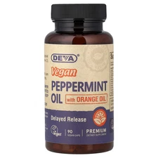 Vegan Peppermint Oil with Orange Oil, 90 Vegan Caps