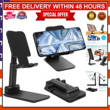 Black Adjustable Mobile Phone Stand with Non-Slip Design for Comfort  Stability