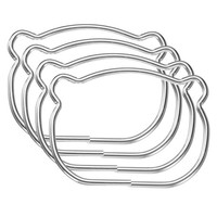 4Stk Metall Handtaschengriff, BäRenkopf Handtaschenring Taschengriff, Silber