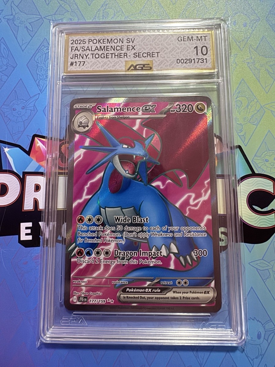 AGS 10 Salamence ex 177/159 Sv09: Journey Together Holo | eBay
