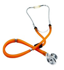 Medical Nurse Sprague Rappaport Dual Head Stethoscope Translucent Orange- No Box